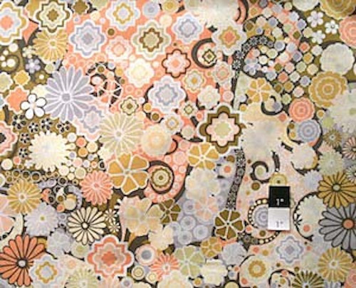 Jenean Morrison JM31 Wild World Wanderlust Peach Cotton Fabric 1 1/2Yd