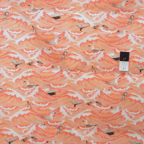 Tula Pink PWTP033 Salt Water Sea Debris Coral Cotton Fabric 1 7/8 Yard