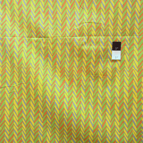 Brandon Mably BM19 Herringbone Stripe Yellow Quilt Cotton Fabric By The Yard