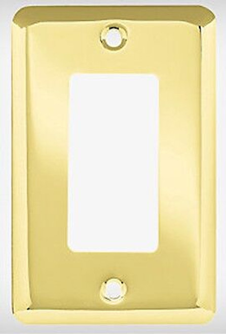 W10251-PB Brass Stamped Single GFCI Cover Plate