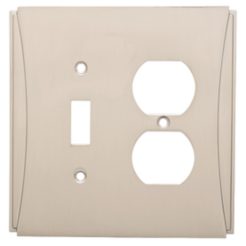 W32775SN Upton Satin Nickel Single Switch Single Duplex Cover Plate