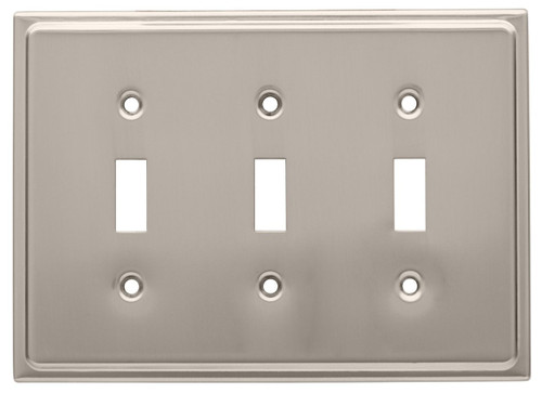 126366 Satin Nickel Country Fair Triple Switch Cover Wall Plate