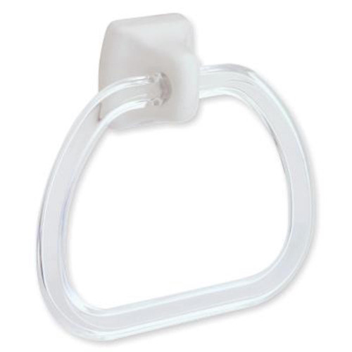 Franklin Brass D8017W Tuscan Bath Towel Ring White Ceramic & Clear