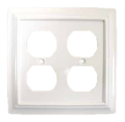 64618 White Architect Double Duplex Cover Plate