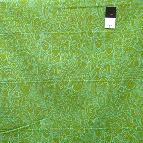 Tula Pink PWTC030 True Colors Making Waves Olive Cotton Fabric By The Yard