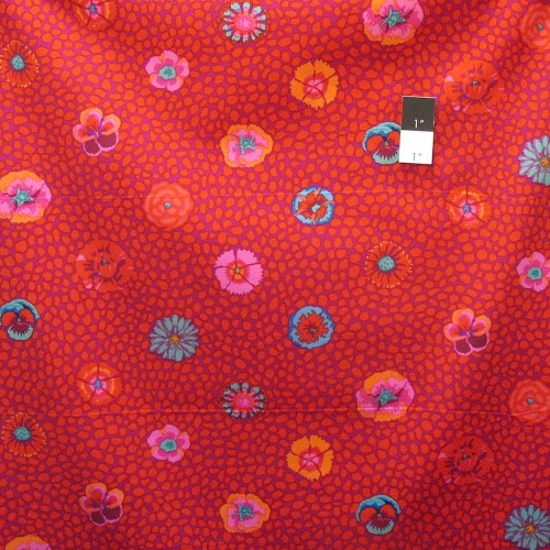 Kaffe Fassett PWGP059 Guinea Flower Red Cotton Fabric By The Yard