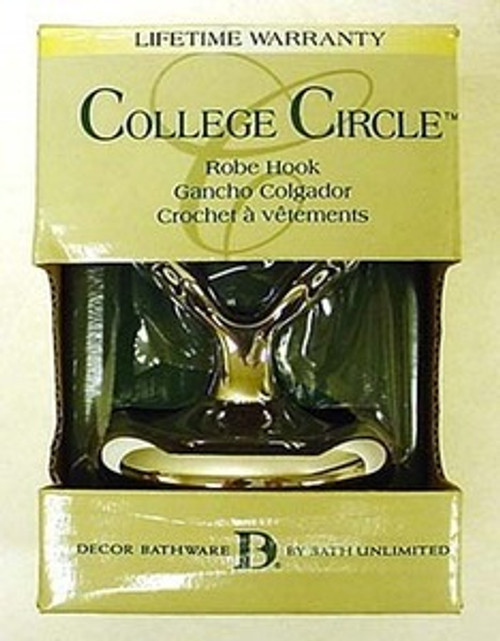 College Circle Bath Robe Hook Chrome Finish