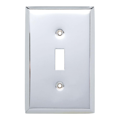 64139 Chrome Stamped Metal Single Switch Cover Plate