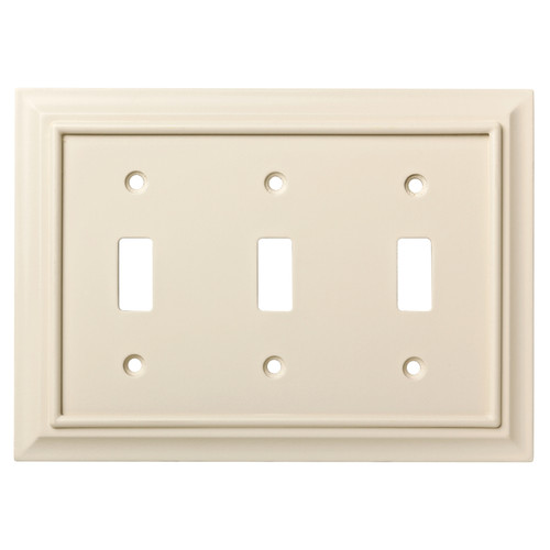 W10764-LAL Lt. Almond Architect Triple Switch Cover Plate