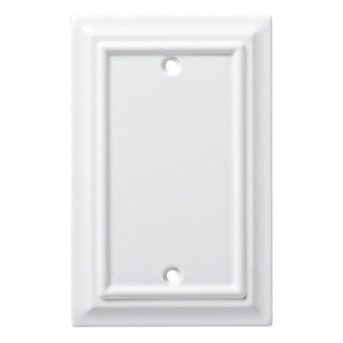 W13761-PW Pure White Architect Single Blank Cover Plate