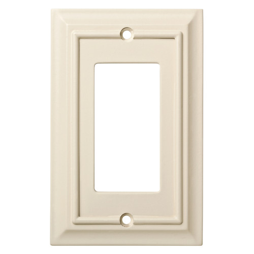 W10768-LAL Lt Almond Wood Architect Single GFCI Cover Plate