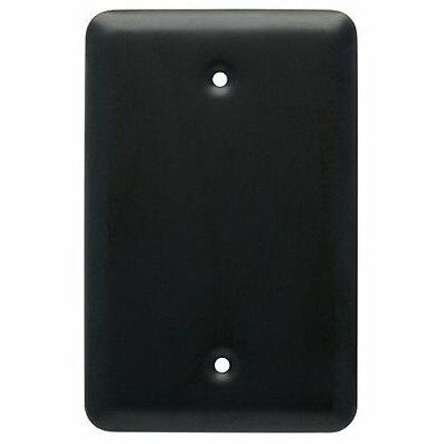 W13731-FB Black Stamped Blank Cover Wall Plate