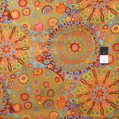 Kaffe Fassett PWGP92 Millefiore Orange Cotton Fabric By The Yard