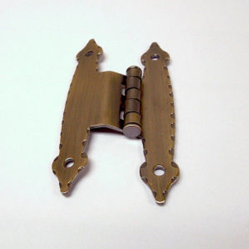 H09060-AB 3/8" Offset "H" Hinge Antique Brass Finish Set of 2