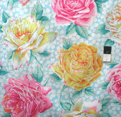 Philip Jacobs PWPJ077 Rose Bloom Sky Cotton Quilting Fabric By Yard