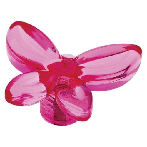10211725 Hot Pink Acrylic Butterfly Drawer Knob 4 Pack