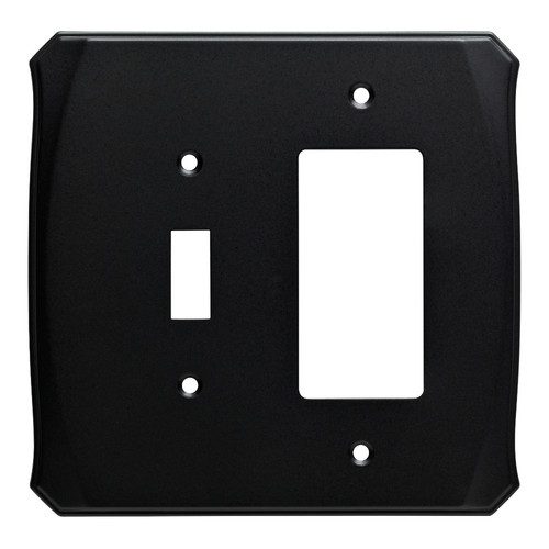 Brainerd Serene W34477-FB Flat Black Switch / GFCI Cover Plate