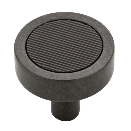 P32963C-SI 1 1/4" Knurled Industrial Cabinet Drawer Knob Soft Iron Finish