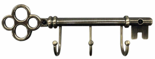 Threshold 085-03-3710 Vintage Style 3 Hook Key Rail Antique Brass Finish