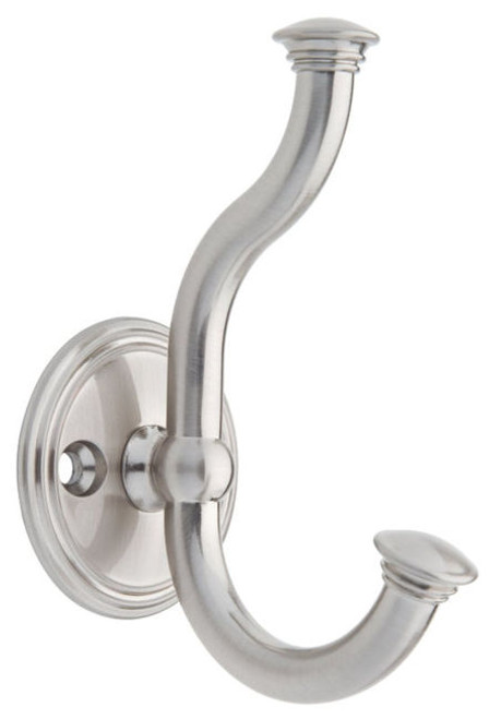 Liberty 171574 3 3/4"  Ringed Double Prong Hook Satin Nickel