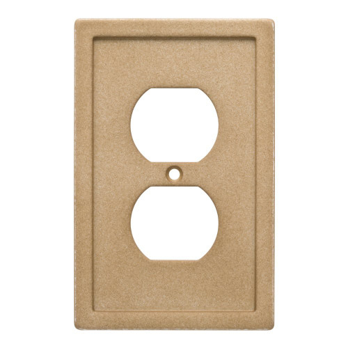 Franklin Brass W30352-365 Tile Single Duplex Outlet Cover Plate Dark Sand Finish