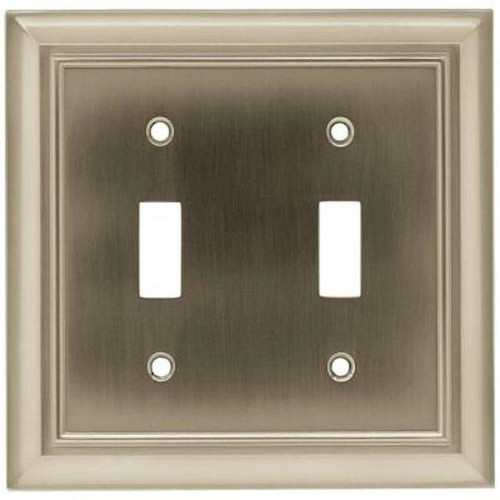 Franklin Brass W35220-SN Architect Satin Nickel Double Switch Cover Plate