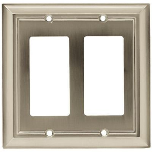 Brainerd W10536-SN Architect Satin Nickel Double GFCI Cover Plate