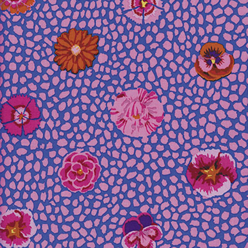 Kaffe Fassett GP59 Guinea Flowers Pink Cotton Fabric By The Yard
