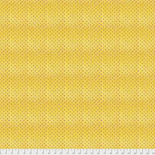 Laura Heine The Dress PWLH007 Twinkle Yellow Cotton Fabric By Yd