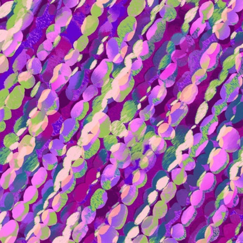 Studio E 3913-55 Aflutter Dewdrop Strands Purple Cotton Quilting Fabric By Yard