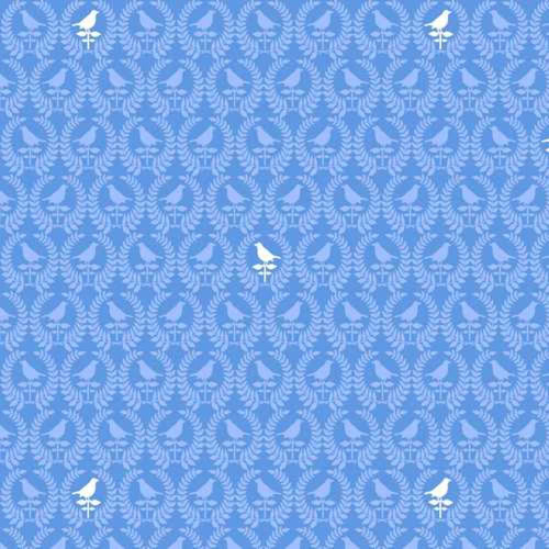 Blank Quilting 9010-75 Birds Of A Feather Tonal Mini Birds Blue Fabric By Yard