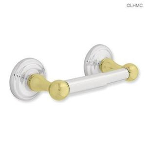 Jamestown Bath Tissue Holder Brass & Chrome Finish