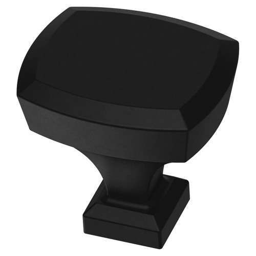 Liberty P38483C-FB 1 1/4" Flat Black Beveled Cabinet & Drawer Knob