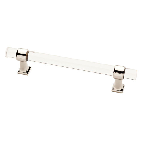 Liberty P37297C-PN 128mm Polished Nickel & Clear Acrylic Bar Cabinet Drawer Pull