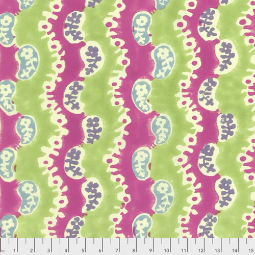 Kaffe Fassett BPKF001 Artisan Wiggle Lime Quilting Fabric By Yard