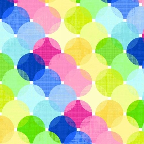 Henry Glass 1224-11 Just Beachy Lg Layered Dots Quilting Fabric By The Yard