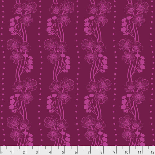 Anna Maria Horner PWAM009 Second Nature Buttercups Ruby Cotton Fabric By Yard