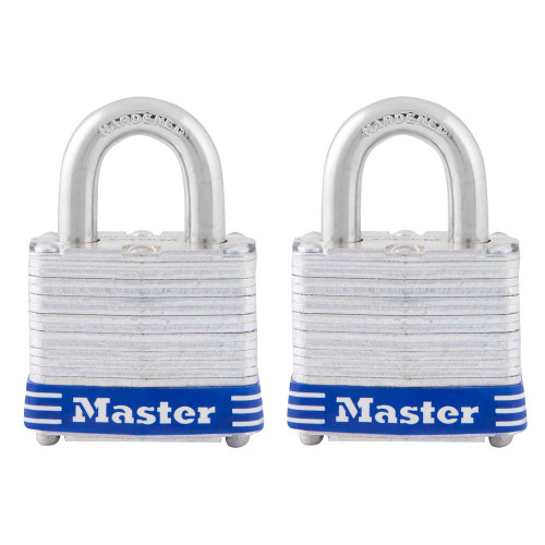 Master Lock 3TLD 1-9/16" Laminated Steel Padlock 2-Pack