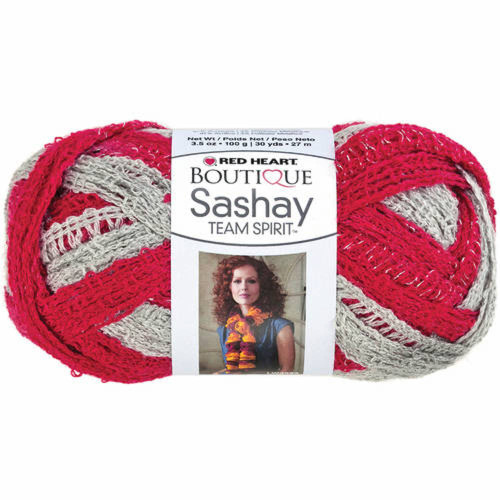 Red Heart Boutique Sashay Team Spirit Red / Gray Knitting & Crochet Yarn