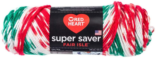 Red Heart Super Saver Fair Isle Jingle Knitting & Crochet Yarn