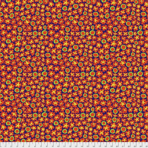 Brandon Mably PWBM071 Primulas Blue Cotton Quilting  Fabric By The Yard
