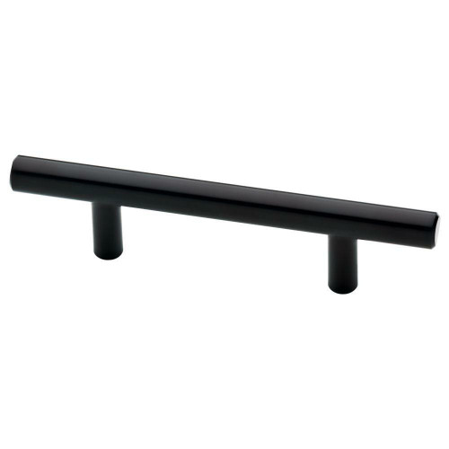 Brainerd P15510W-FB Flat Black Bar Cabinet Drawer Pull 3" Centers 4 Pack