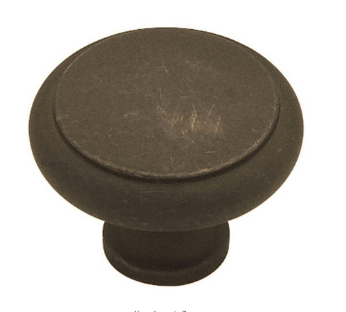 Liberty PN0409-OB 1 3/16" Perimeter Cabinet Drawer Knob Distressed Bronze