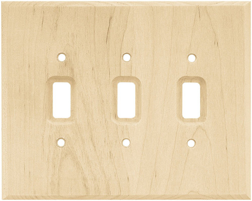 Brainerd 126796 Unfinished Wood Triple Switch Wall Plate Cover
