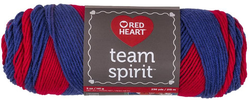 Red Heart Team Spirit Red & Blue Knitting and Crochet Yarn