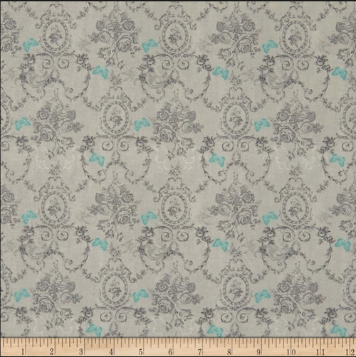 Stof of France Belle Epoque Roses Beige Cotton Quilting Fabric By The Yard