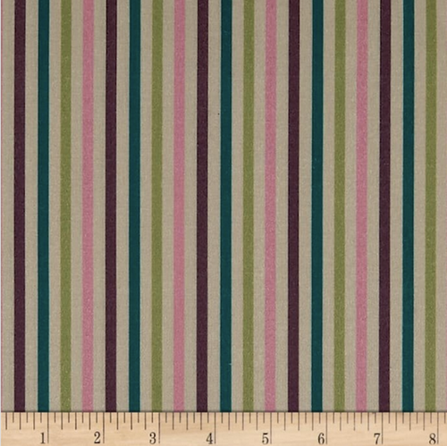 Stof of France Printemps Stripe Multi Cotton Quilting Fabric By The Yard