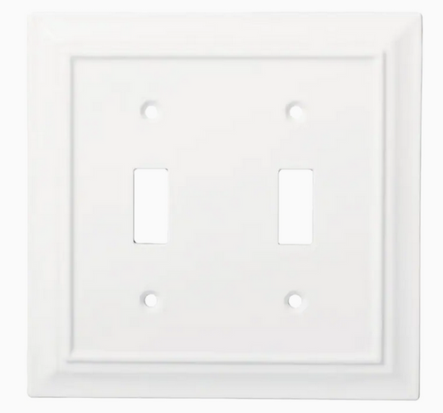 Brainerd W31561-PW Pure White Architect Double Switch Wall Plate Cover