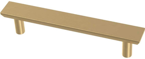 Franklin Brass P40844K-117 Brushed Brass 3 3/4" Simple Chamfered Cabinet Drawer Pull 10 Pack