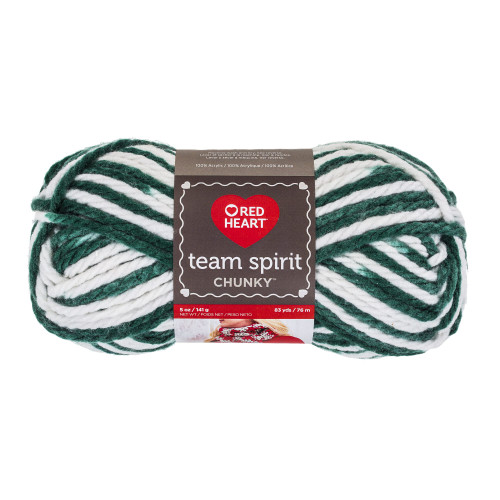 Red Heart Team Spirit Chunky Yarn, Red and Black 